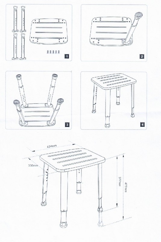 Стул для душа Esbano BERN-5
