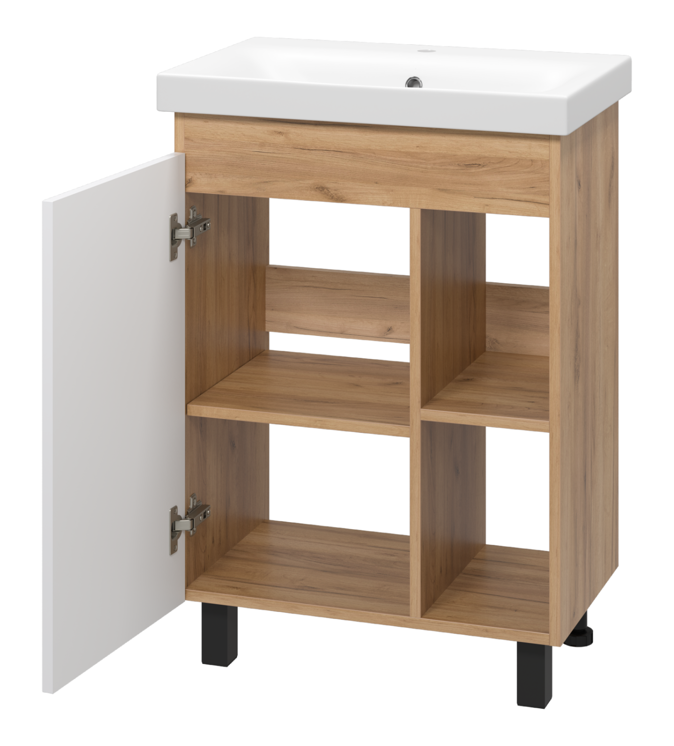 Тумба с раковиной Misty Крафт 60 белый