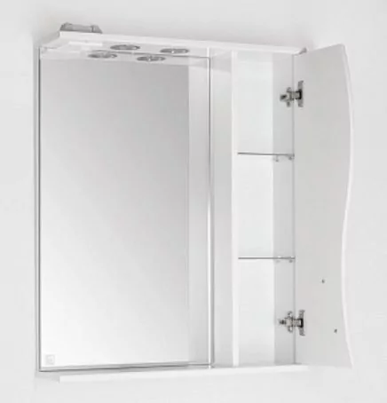 Зеркало со шкафчиком Style Line Амелия 65 R свет, белый