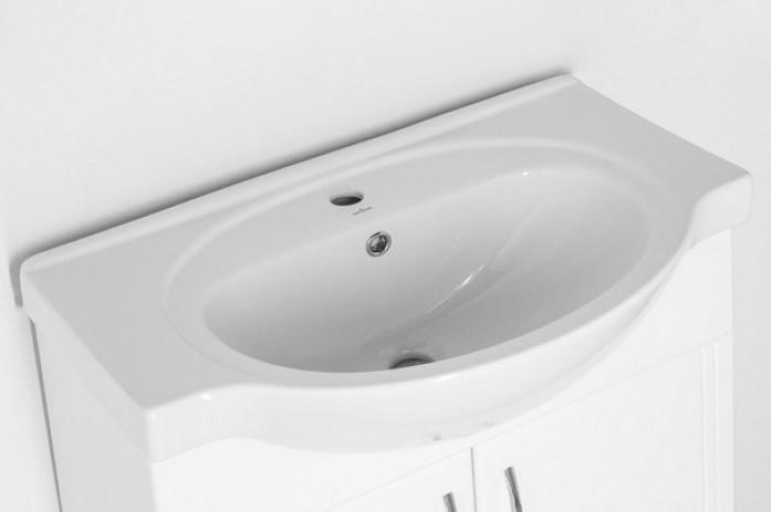 Тумба напольная Style Line Стандарт №23 70 с раковиной Балтика 70, белая