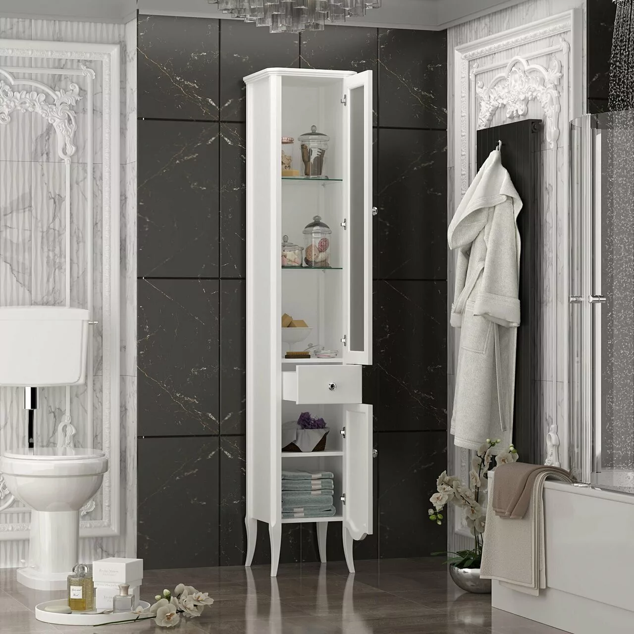 Пенал Opadiris Брунелла 37 R белый