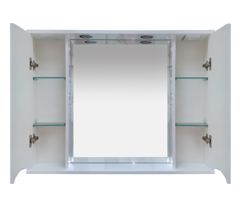 Зеркало с шкафчиком Misty Элвис 105, белый