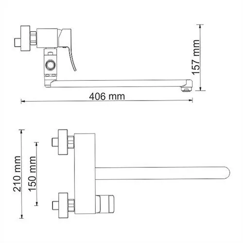 Смеситель для ванны WasserKraft Exter 1602L светлая бронза от магазина Vanna-Vanna.ru!