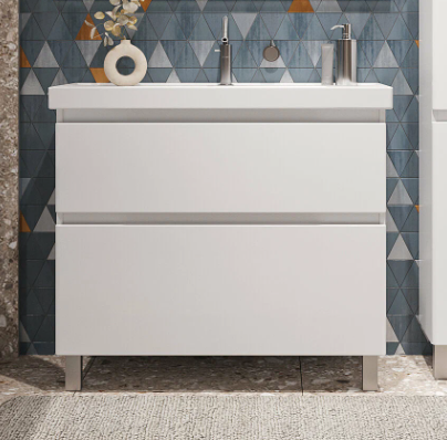 Тумба напольная SanStar Riana 90 с раковиной Грейс 90 белая