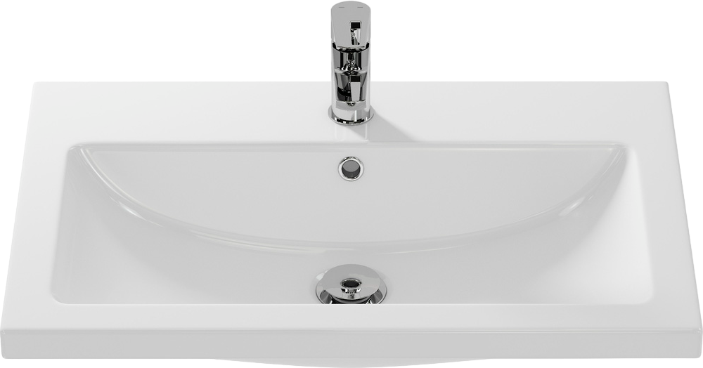 Тумба подвесная Vigo Geometry 70 с раковиной Фостер 70, белый