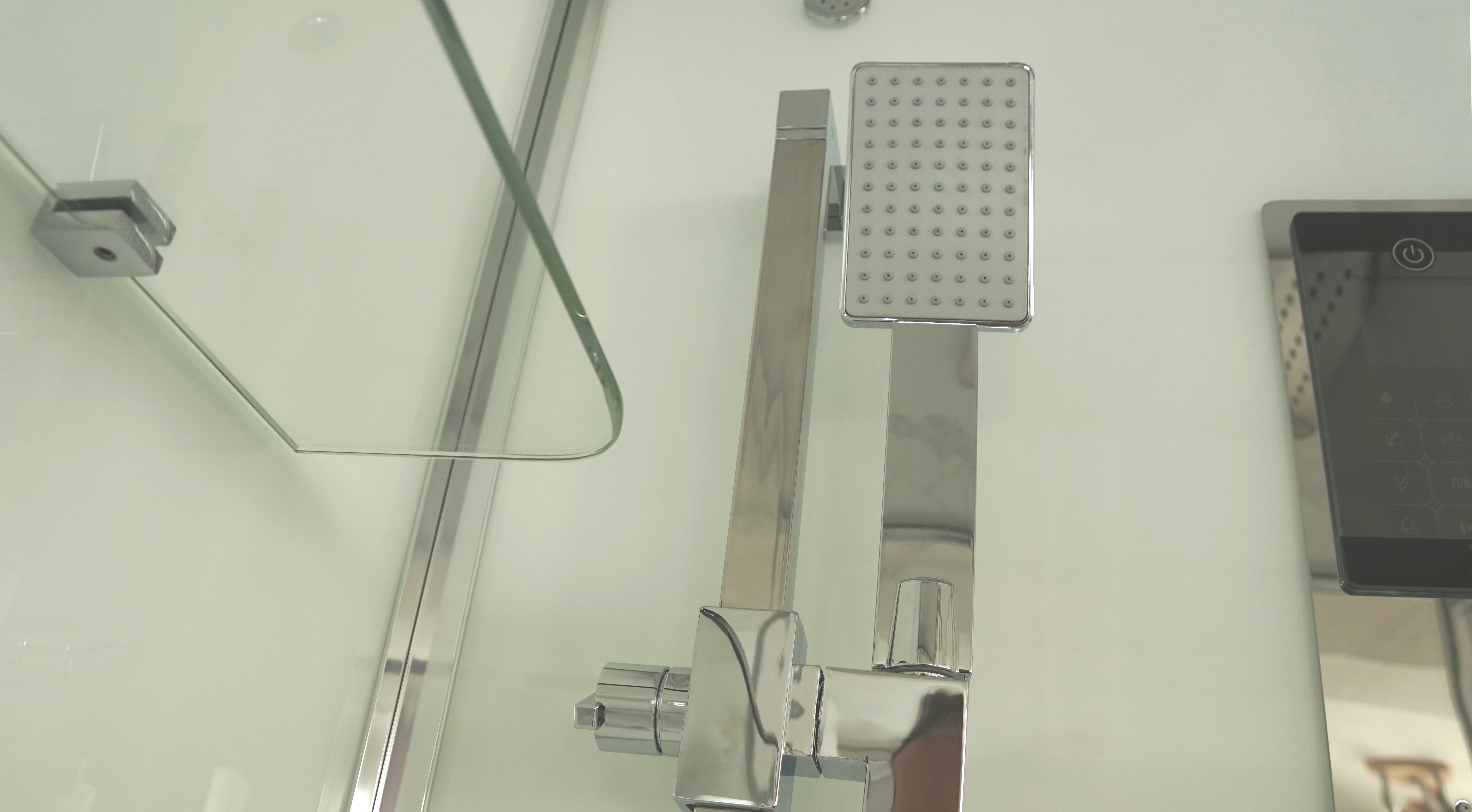 Душевая кабина Timo Premium IMPI (100*100*220), стульчик прозрачный