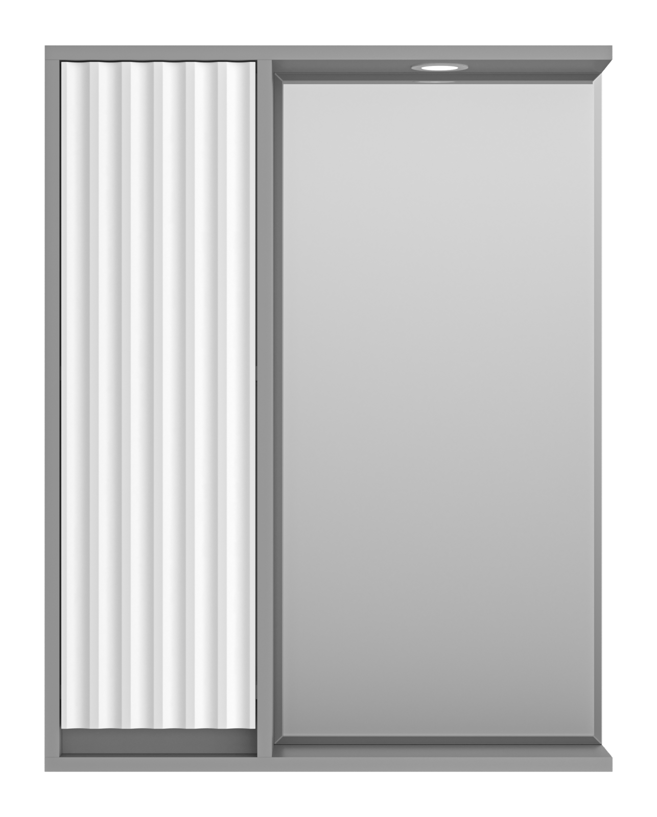 Зеркало-шкаф Brevita Balaton 65 L, белый/серый