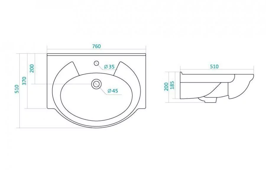 Тумба с раковиной Style Line Олеандр-2 75 напольная, белая