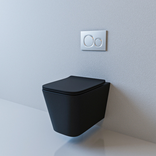 Унитаз подвесной Esbano GARTEZ (Matt Black) 510x345x340 от магазина Vanna-Vanna.ru!