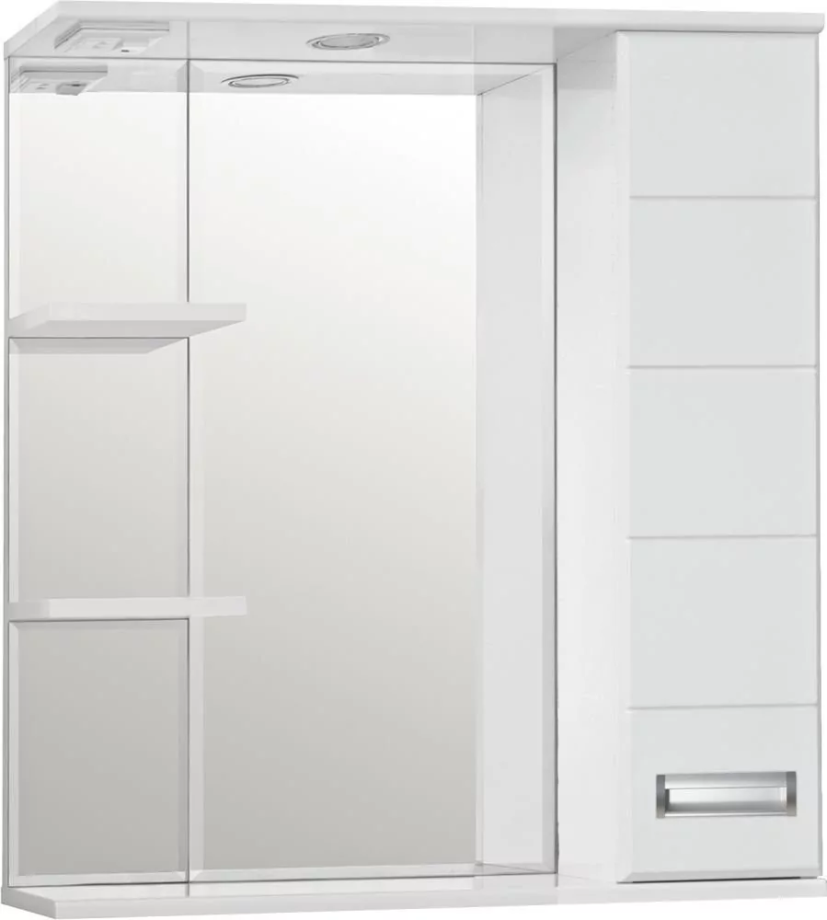 Зеркало-шкаф Style Line Ирис 75/С R свет, белый