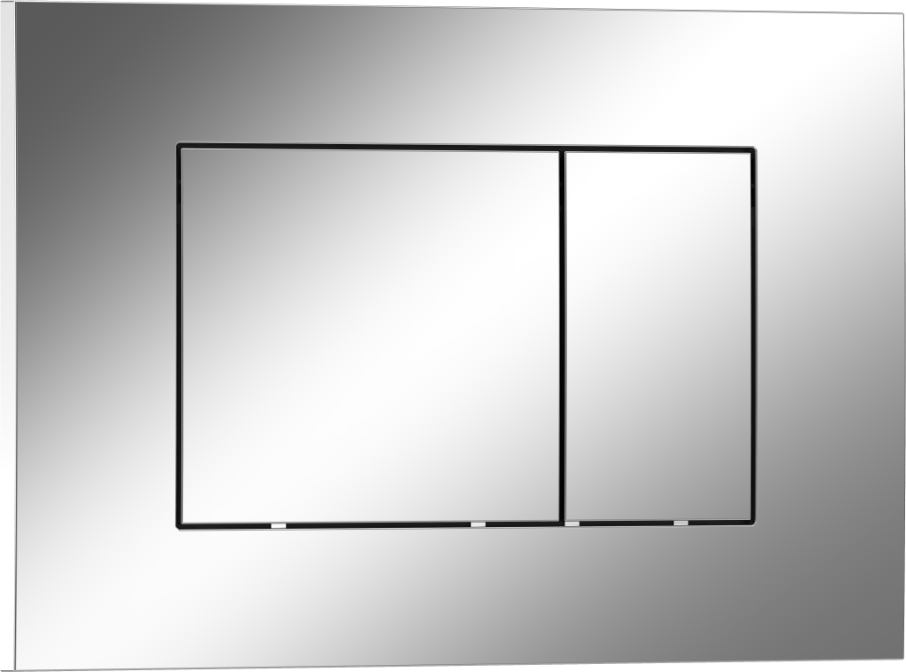 Кнопка смыва Iberica Blanca ESTI-S ABS-пластик стекло, механическая, хром глянцевый