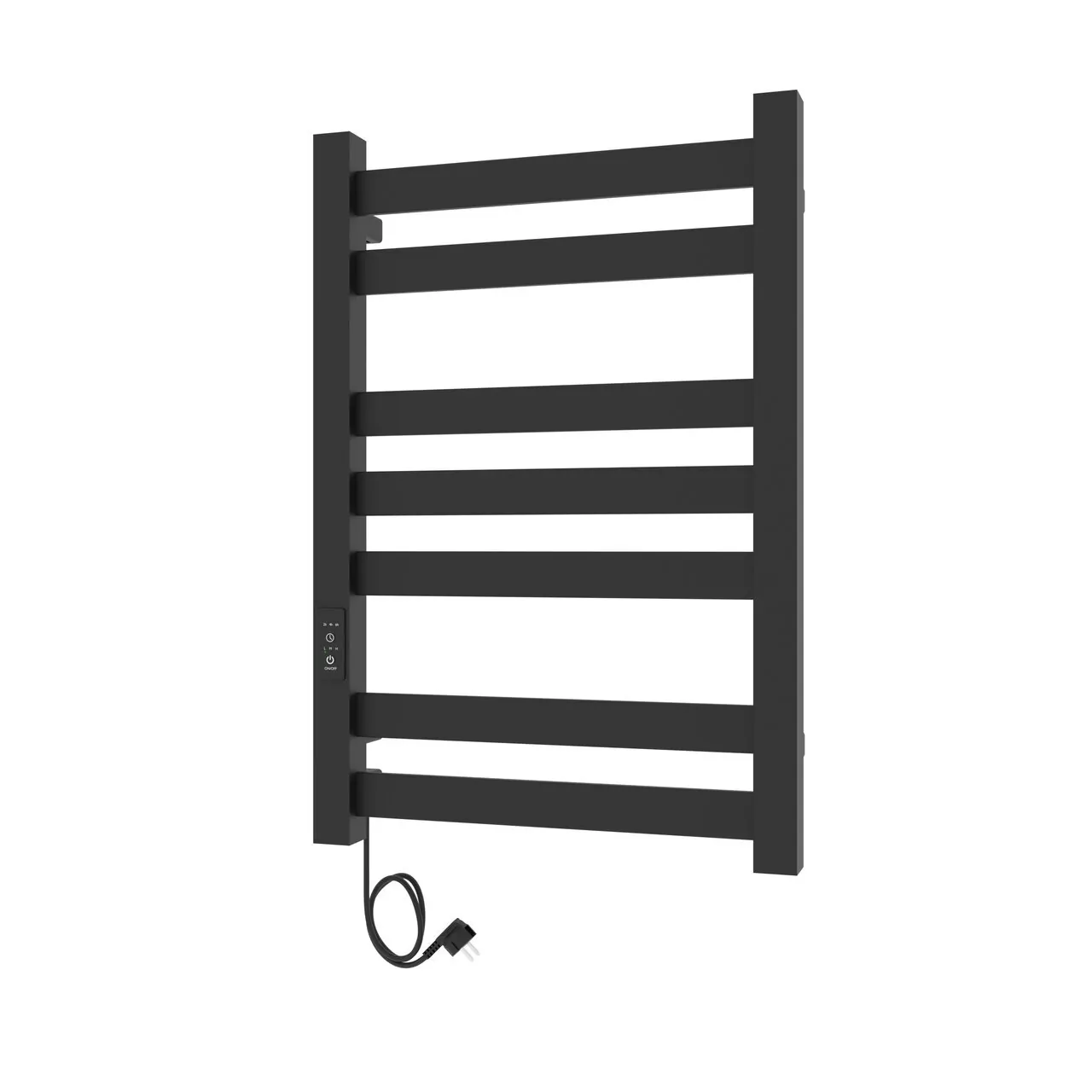 Полотенцесушитель электрический Laris Гефест ЧКЧ П7 500х800 левый, черный матовый