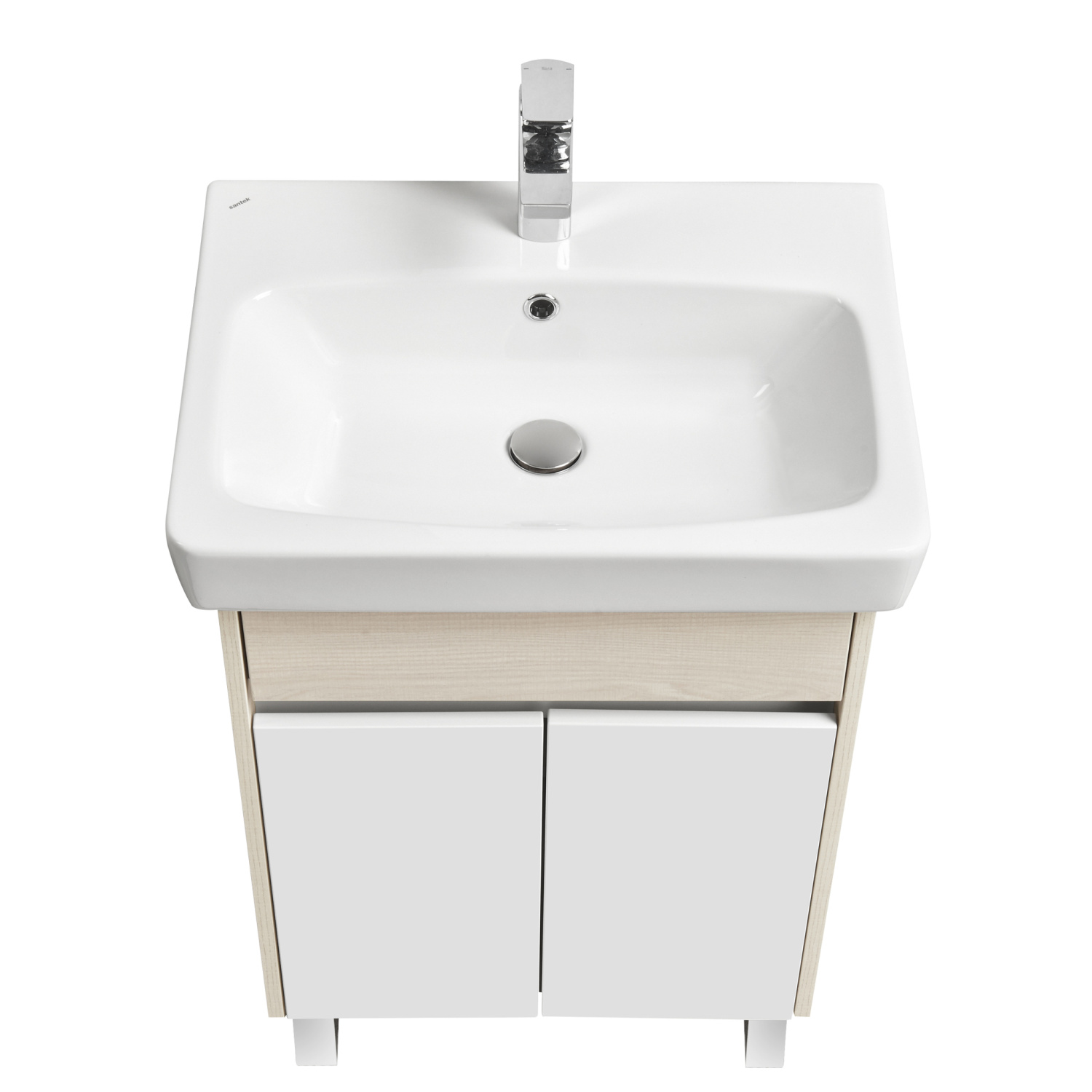 Тумба апольная Aquaton Верди 60 Н раковиной Нео 60, белый/ясень