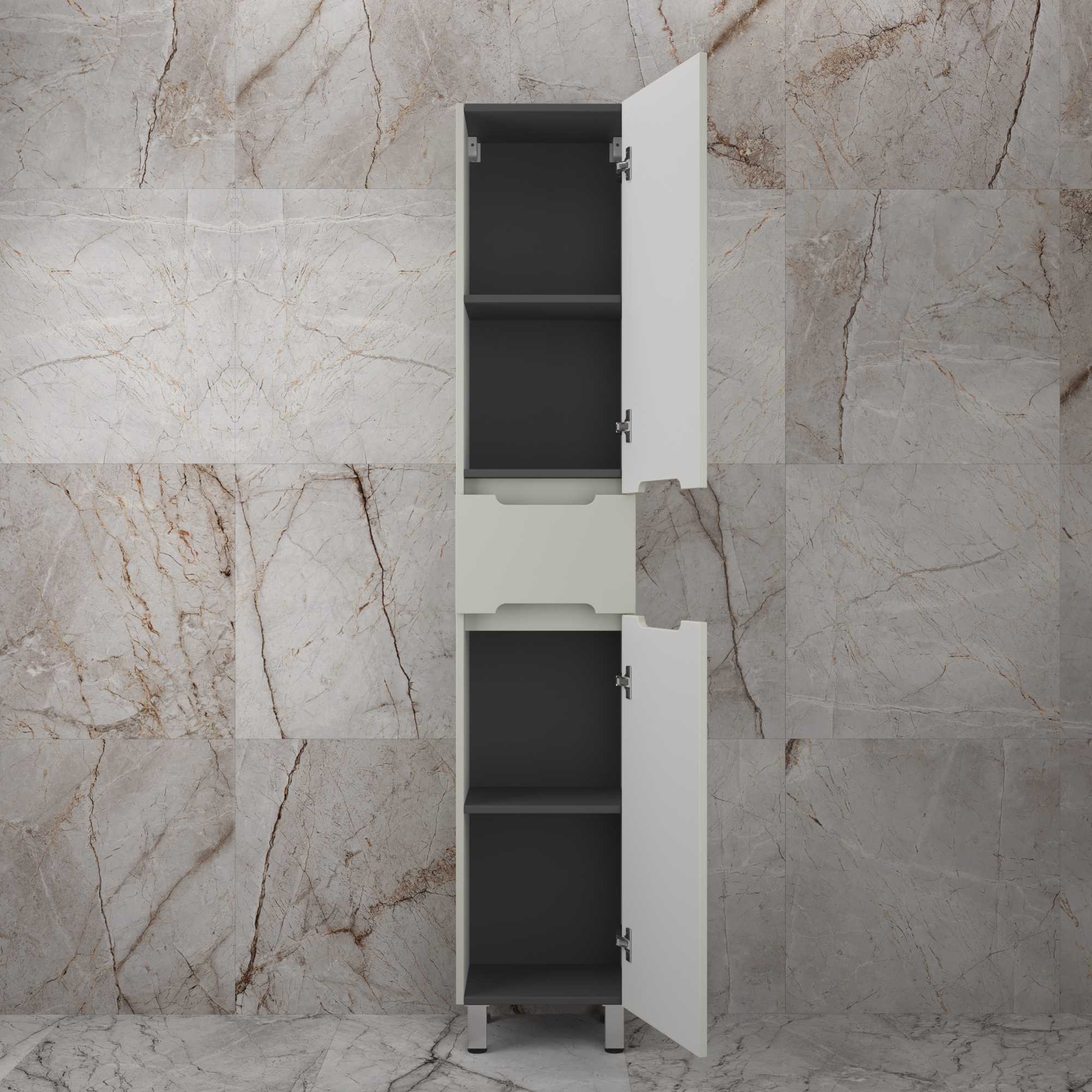 Пенал напольный Style Line Матис 36 см 1 ящик, Олива, PLUS