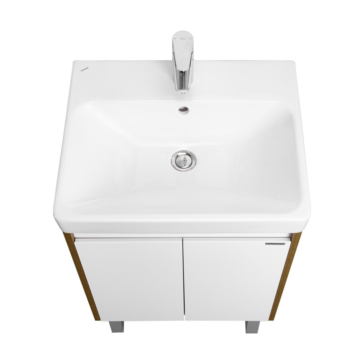 Тумба Aquaton Сканди Doors 55 с раковиной Адриана 55, 2 ящика, подвесная, белый, дуб рустикальный