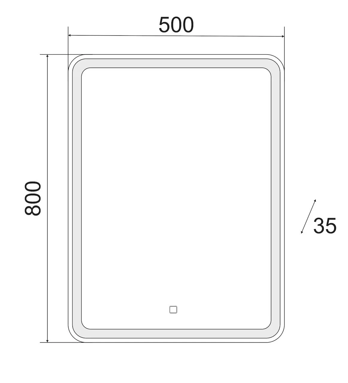 Зеркало Emmy Моника 50 свет, сенсор