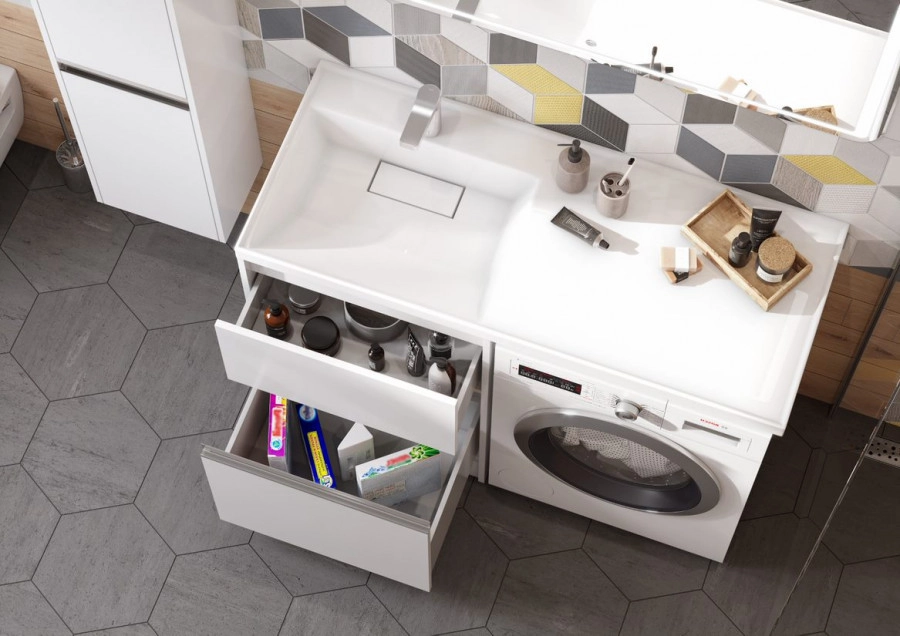 Раковина Aquaton Лондри 120 левая, белая