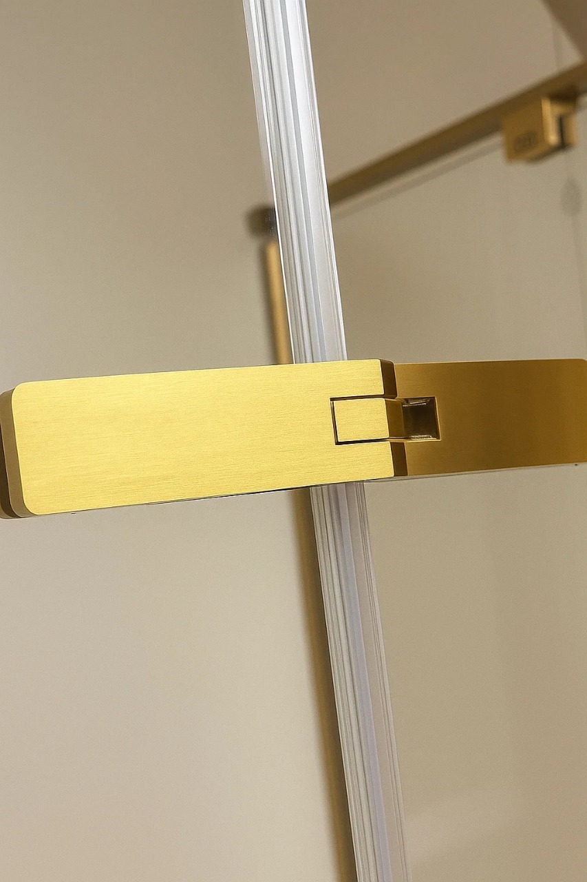 Душевой угол Timo TTSSP-100/17C-8, распаш 1000*1000*2000, профиль мат золото, стекло прозрачное 8 мм