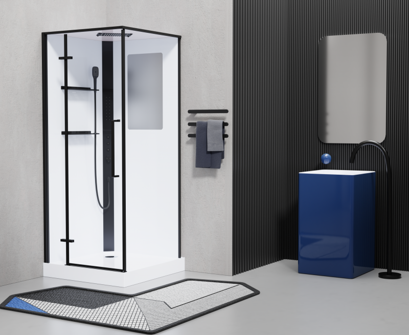 Душевая кабина Esbano ESM-QUADRO-90 (Left) 90х90х215