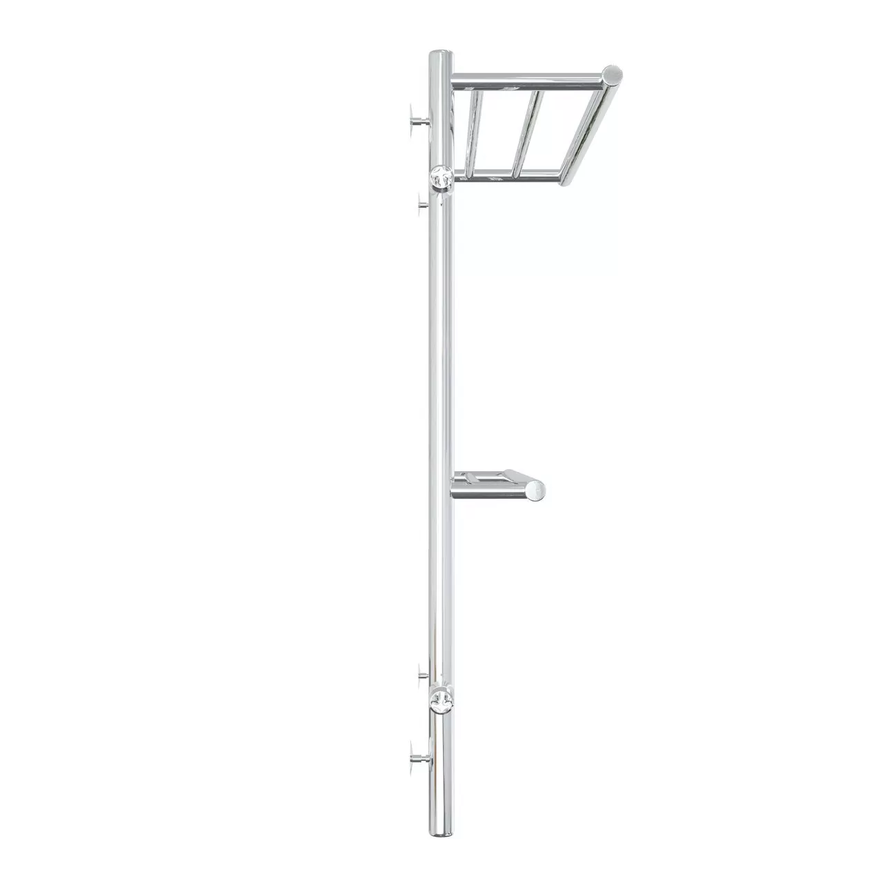 Полотенцесушитель водяной Laris Лавина П9 500х800 L МЦ 500-1, боковой, с полкой, хром