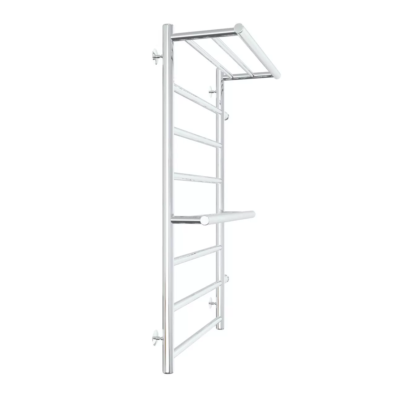 Полотенцесушитель водяной Laris Лавина П9 500х800 R МЦ 500-1, боковой, с полкой, хром