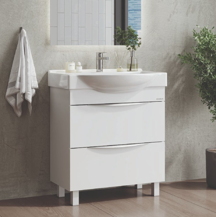 Тумба Onika Навиа 80 с раковиной Беверли 80 напольная, белая