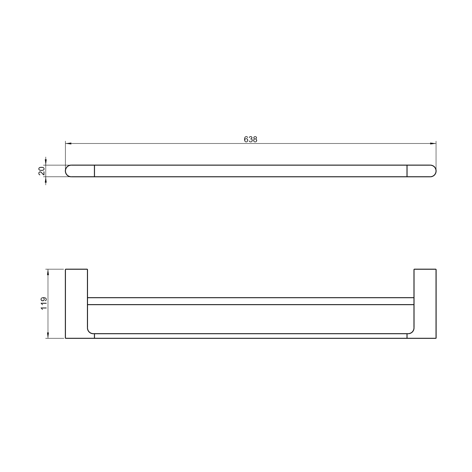 Полотенцедержатель двойной Timo Luiro 18456/03 черный