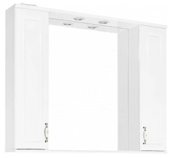 Зеркало со шкафчиком Style Line Олеандр-2 100/С свет, белый