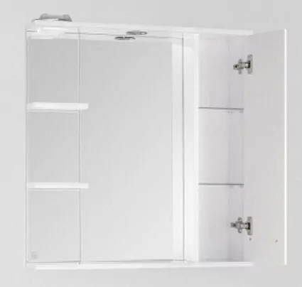 Зеркало-шкаф Style Line Ирис 75/С R свет, белый