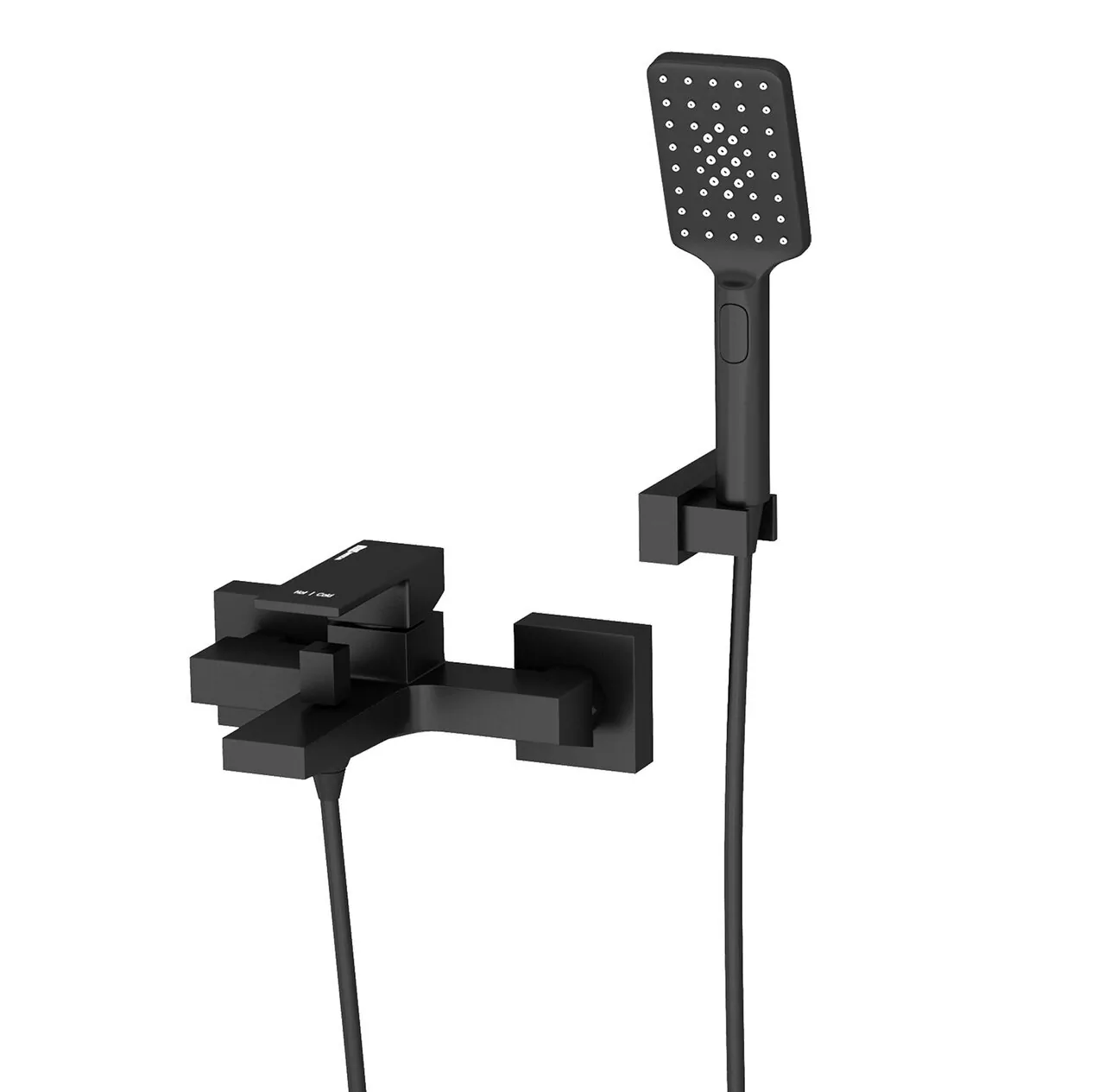 Смеситель для ванны WasserKraft Abens 2001 черный Soft-touch