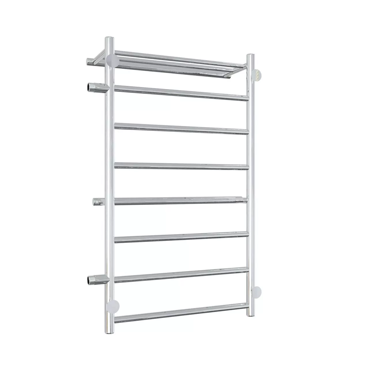 Полотенцесушитель водяной Laris Лавина П9 500х800 R МЦ 500-1, боковой, с полкой, хром