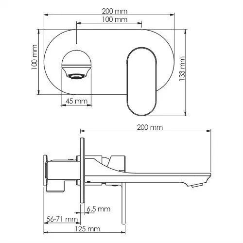 Смеситель для раковины WasserKraft Elbe 7430 черный Soft-touch от магазина Vanna-Vanna.ru!