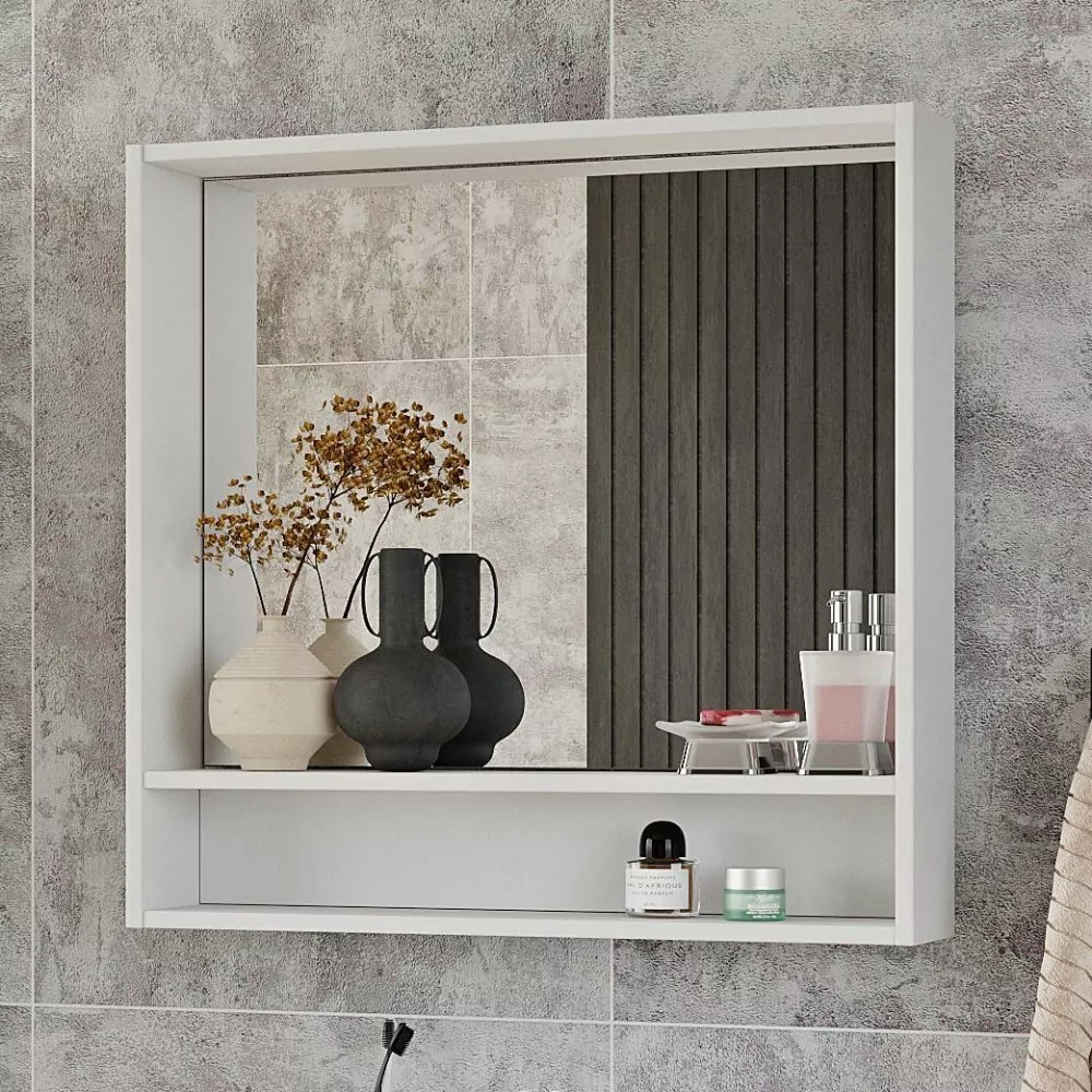 Мебель для ванной Венеция Слим 80 подвесной комплект, белый матовый