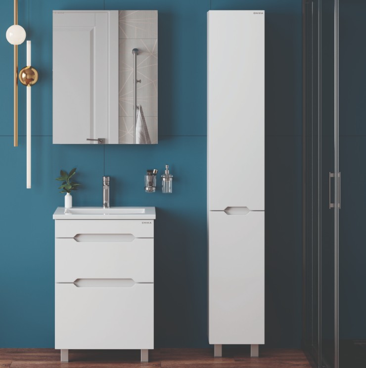 Пенал Onika Айленд 30 R напольный, белый, (разборный)