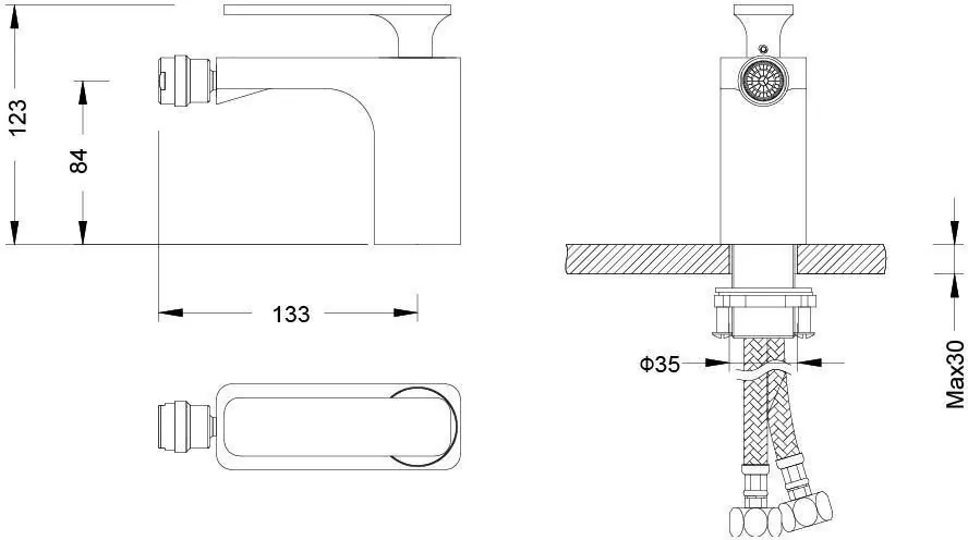 Смеситель для биде Timo Torne 4362/00-16F хром