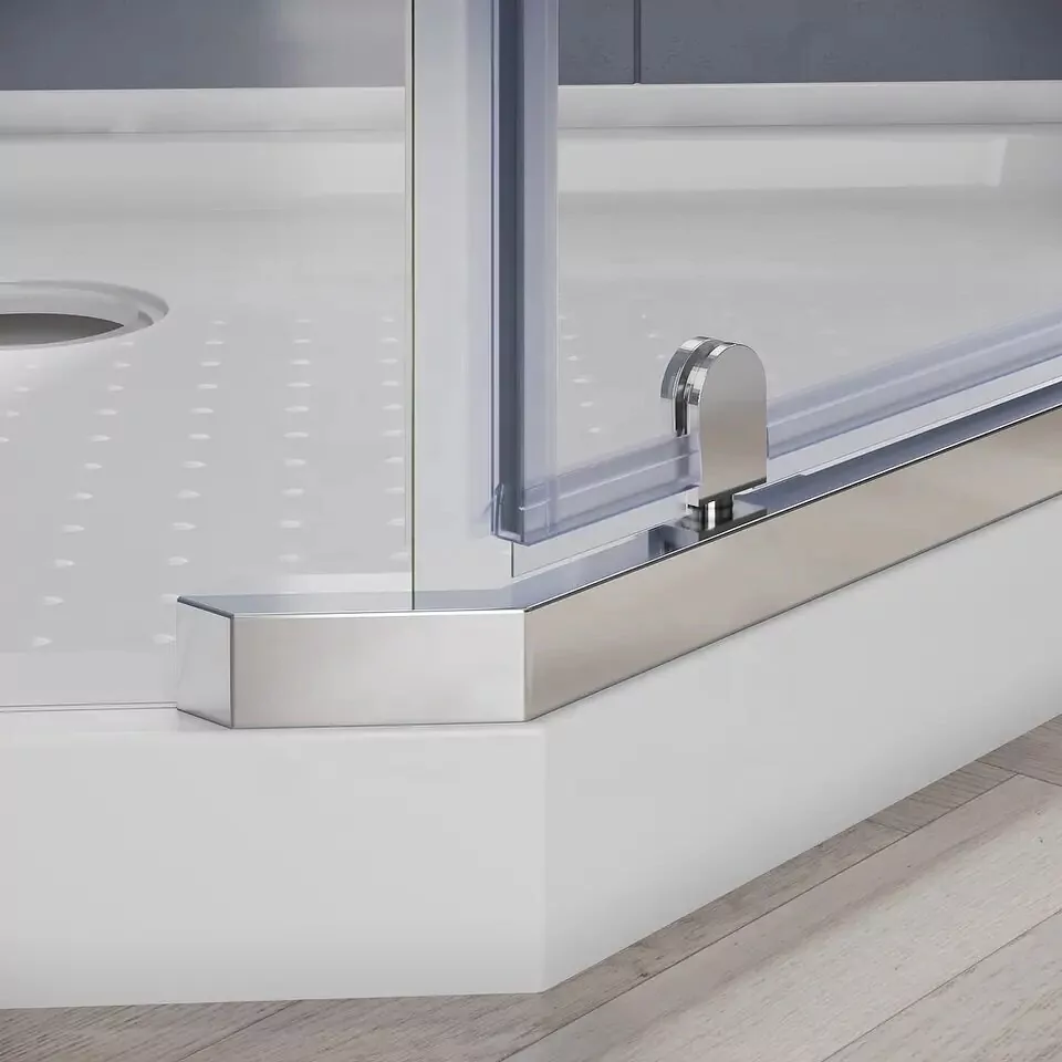 Душевой уголок Parly ZPE911TE пятиугольный, с низким поддоном, прозрачное стекло, хром