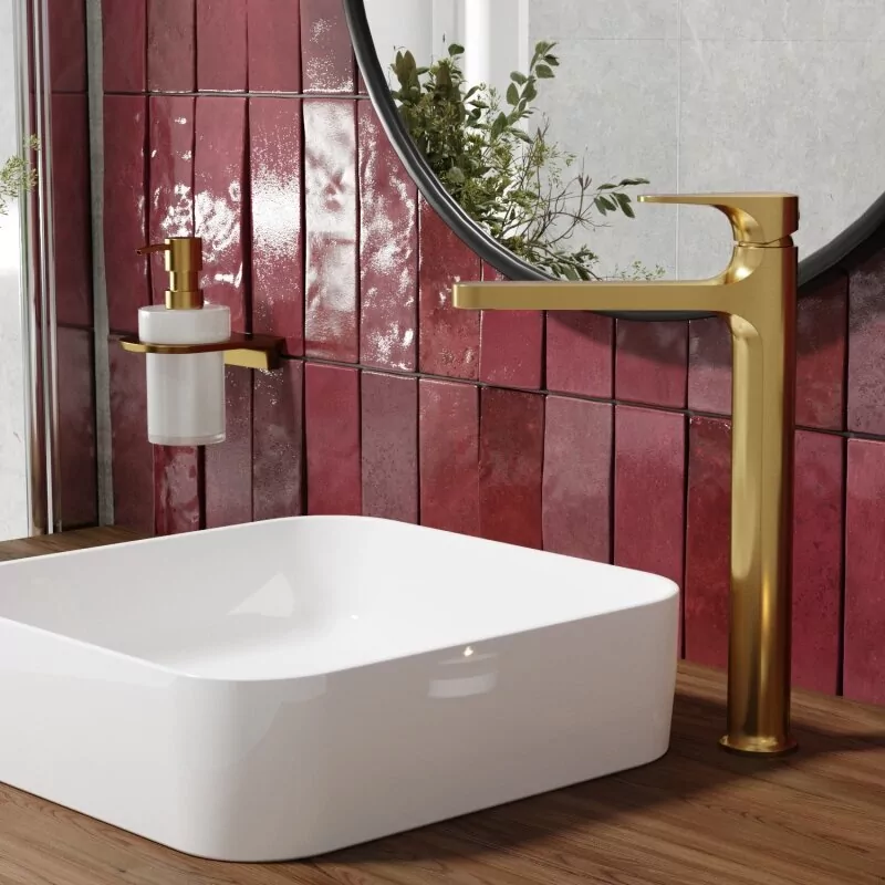 Смеситель для раковины WasserKraft Havel 3603H матовое золото
