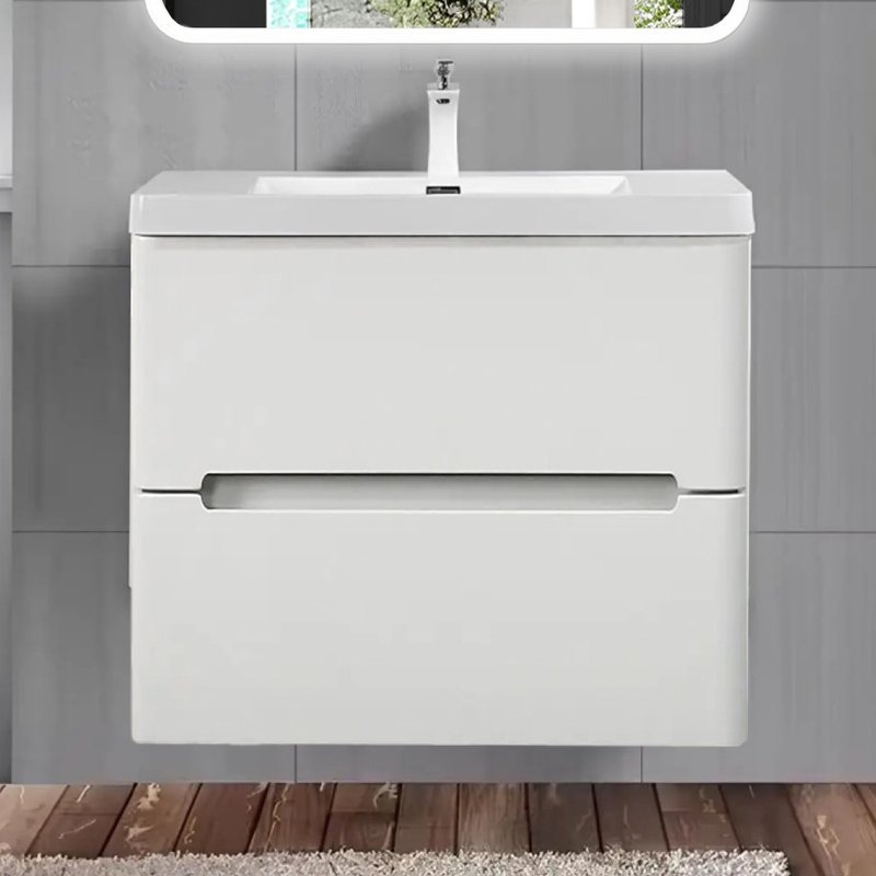 Тумба с раковиной Parly River 60 подвесная, лилейно белый