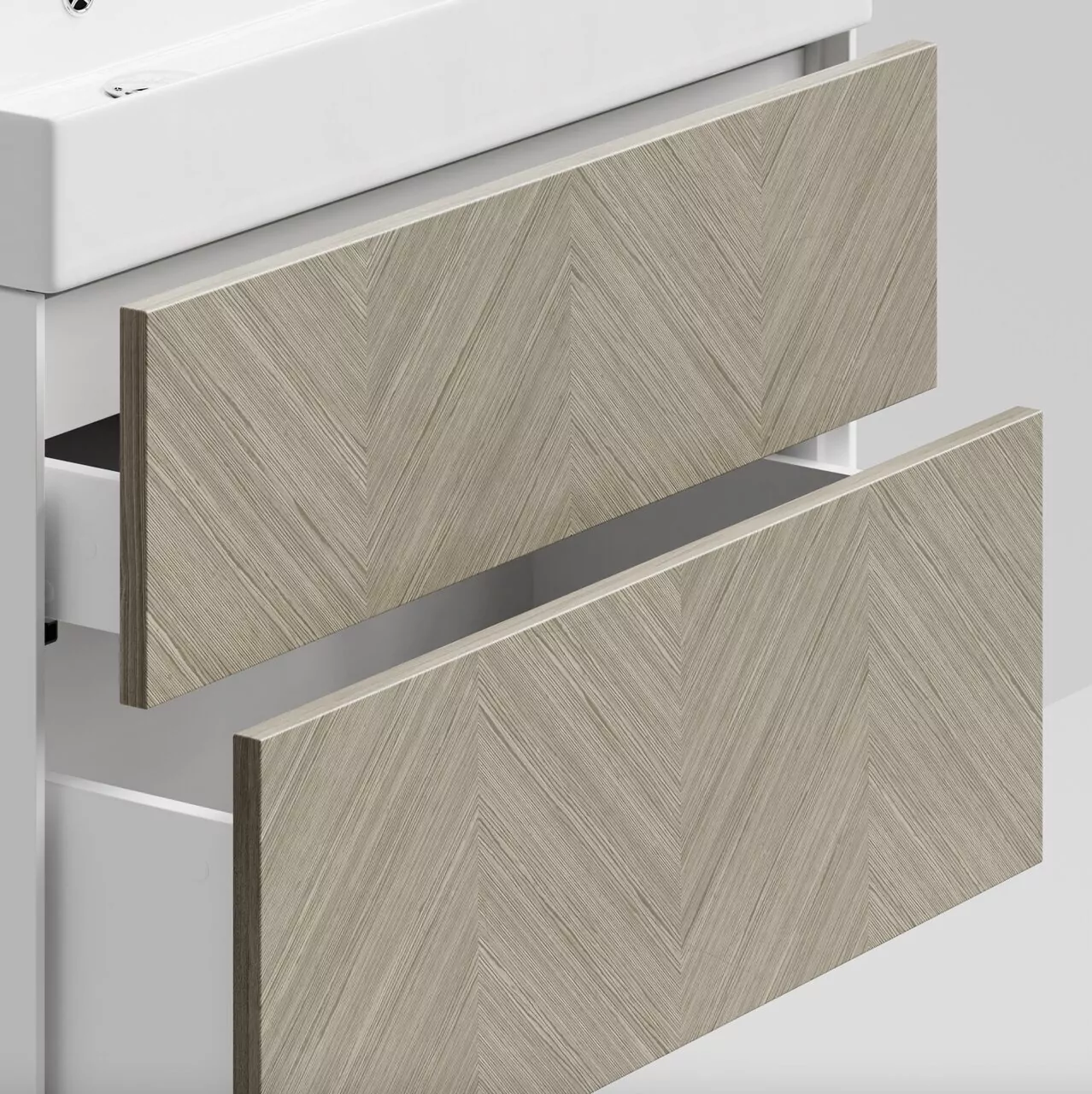 Тумба подвесная Vod-ok Катарини 85 с раковиной Stance 85, дуб + 6 цветов от магазина Vanna-Vanna.ru!