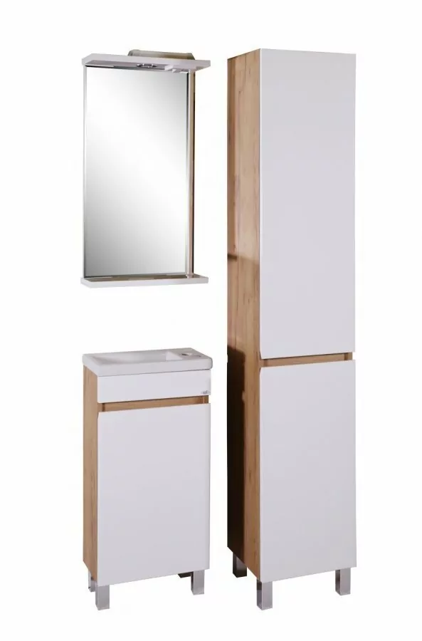 Зеркало Асб-мебель Марко 40 свет, белый/дуб золотой