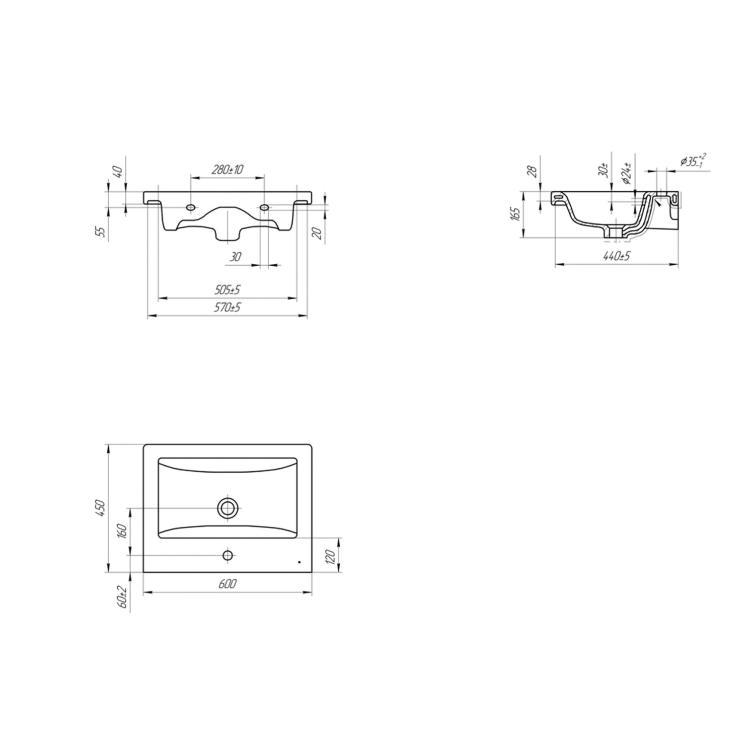 Тумба подвесная Vigo Cross 600-0-1 с раковиной Como 60, 1 ящик, дуб давос/белый