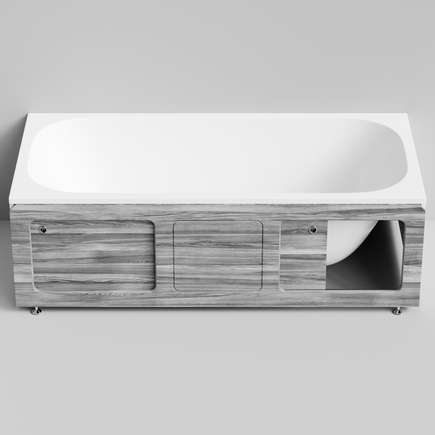 Экран под ванну Vod-ok Хит 180 раздвижной Лиственница структурная контрастно-серая