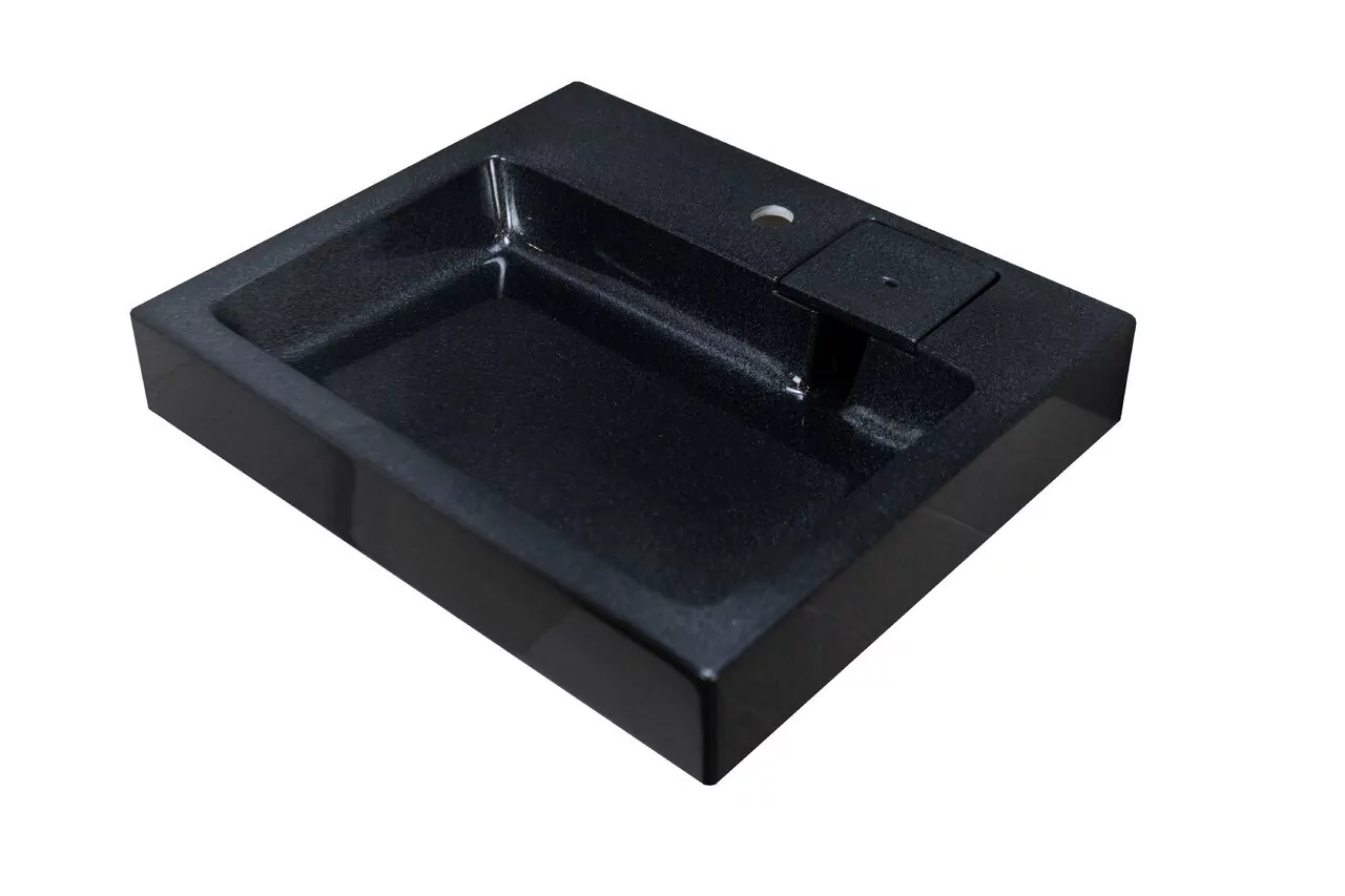 Раковина Stella Polar Солярис 60х60 черный металлик