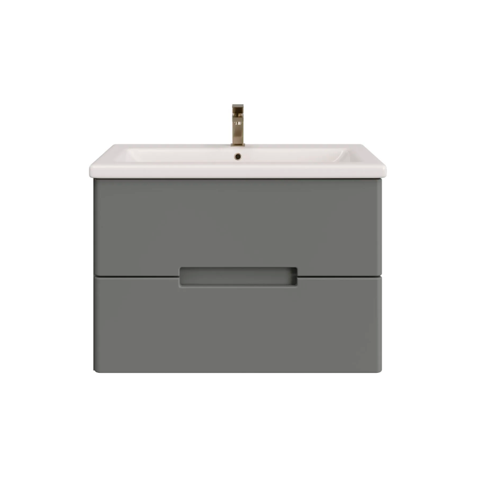 Тумба подвесная SanStar Noche 70 с раковиной Фостер 70 Графит софт