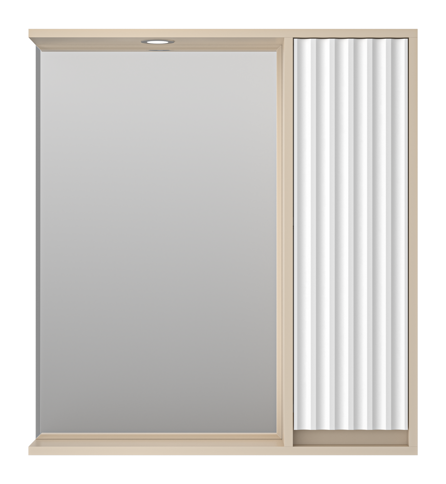 Зеркало-шкаф Brevita Balaton 75 R, белый/бежевый