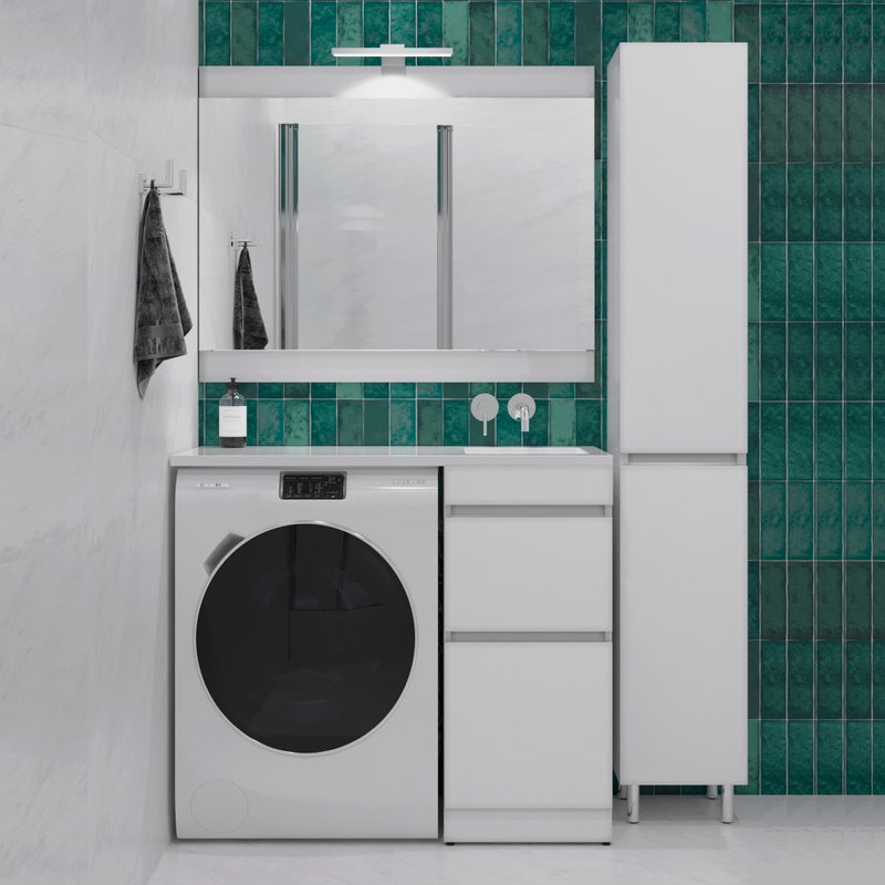 Пенал Style Line Даллас 30 L/R, Пленка, с корзиной, напольный, белый