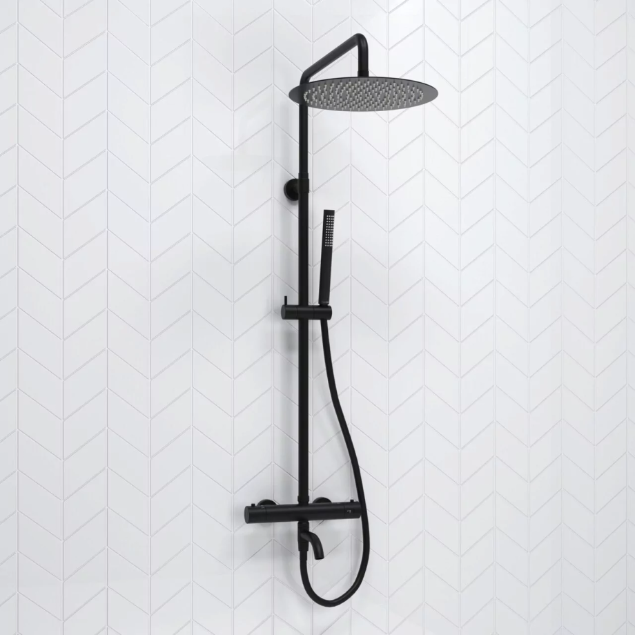 Душевая стойка WasserKraft A288.160.217.BM Thermo черный Soft-touch