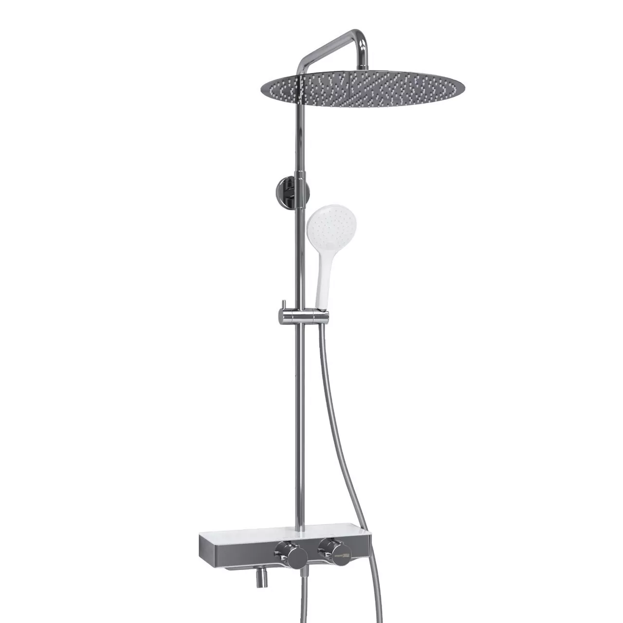 Душевая стойка WasserKraft A113.117.155.CH Thermo хром/белый Soft-touch