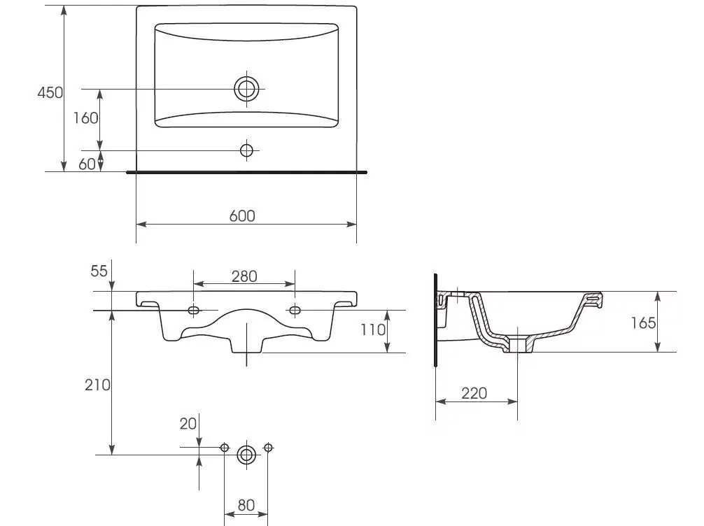 Тумба напольная Corozo Теона 60 Z2 с раковиной Сомо 60, белый от магазина Vanna-Vanna.ru!