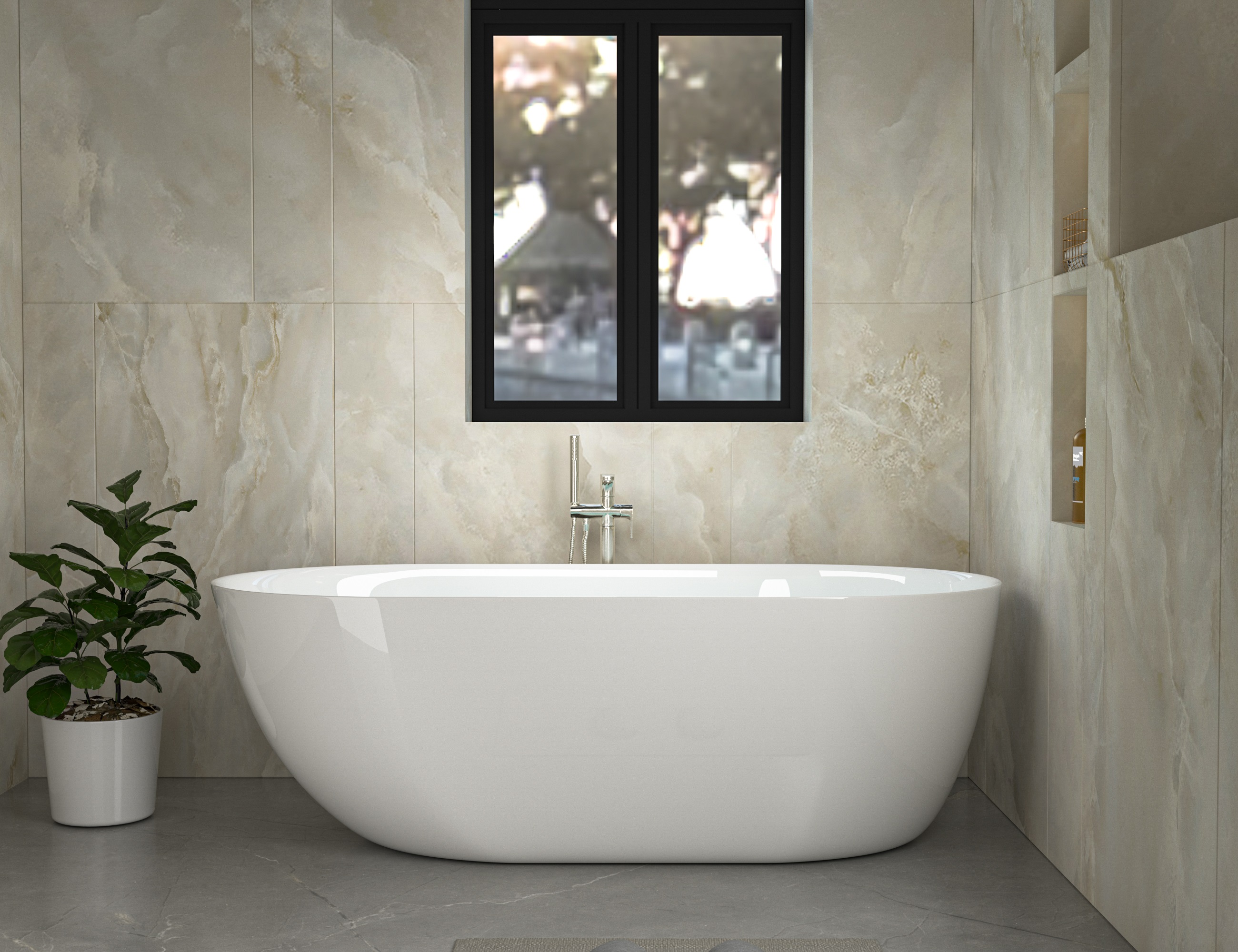 Ванна акриловая Cerutti Spa COMO отдельностоящая (1700x750x560)